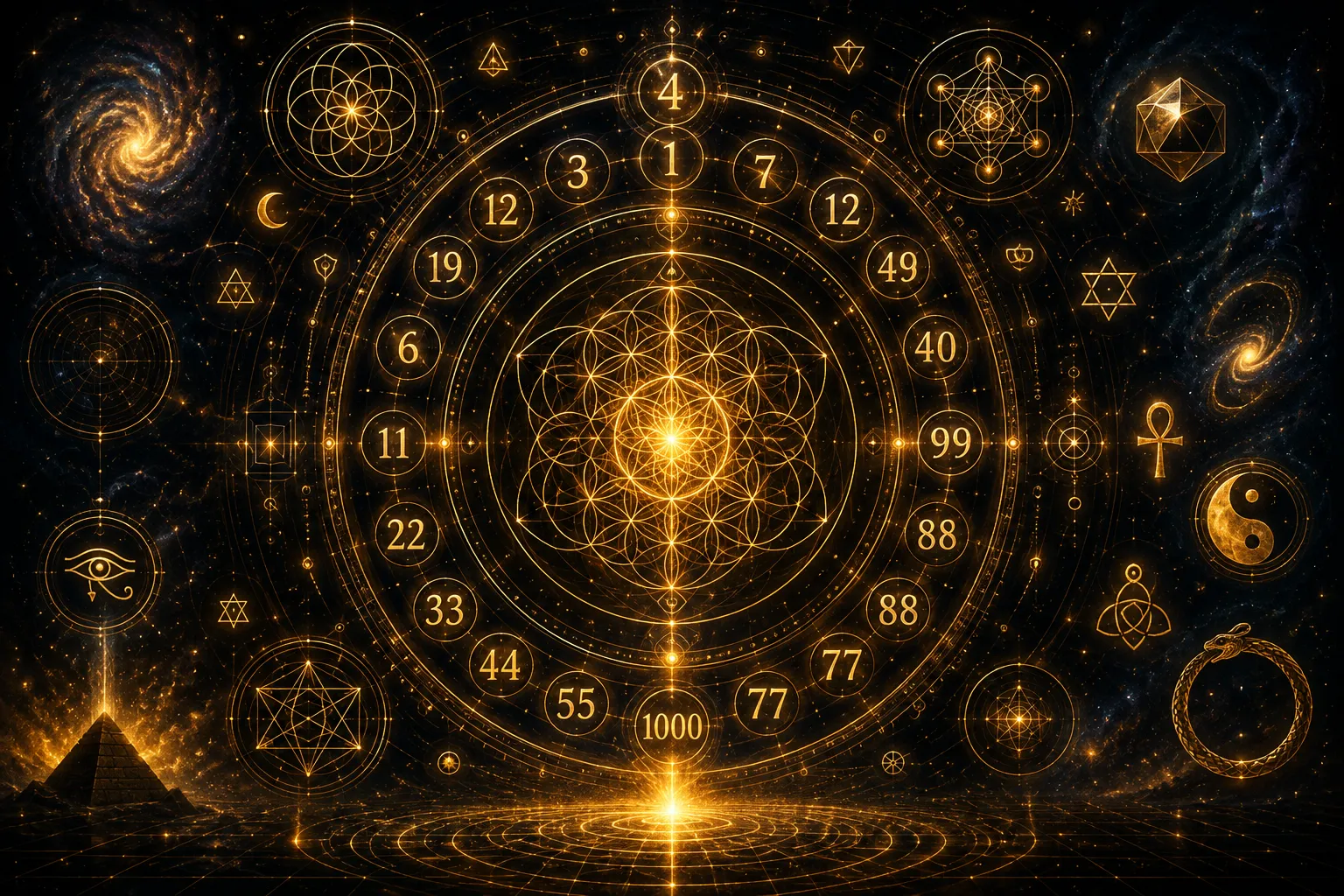 Kutsal Sayılar ve Semboller Kutsal Sayılar ve Semboller — 7, 19, 40, 99 sayılarının sırrı; hilâl, haç, hayat ağacı ve kutsal geometrinin evrensel anlamları | Sırlar Kapısı
